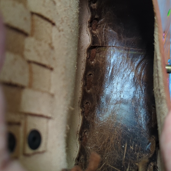 Vintage 70's Painted Leather Crossbody - Picture 6 of 6